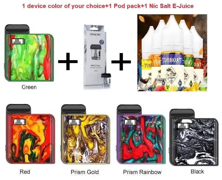 Smok MICO+Extra Pods+E Liquid