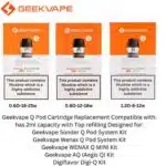 Wenax Q Pod Replacement